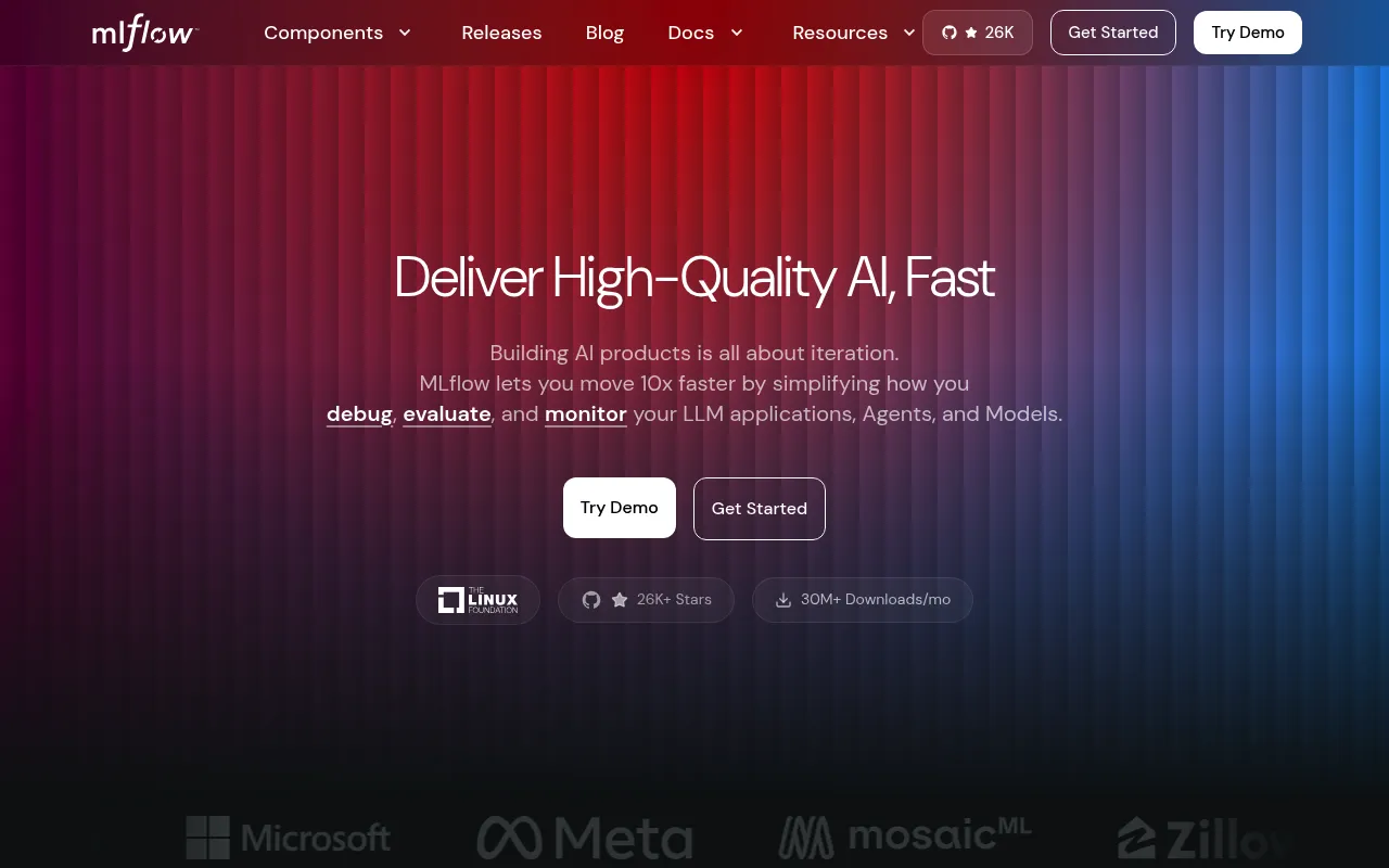 MLflow screenshot