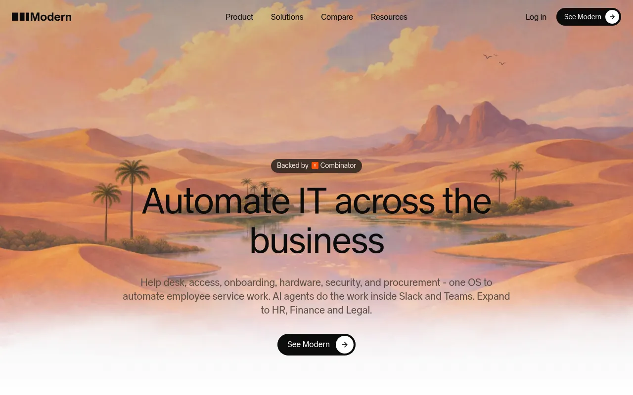 Modern screenshot