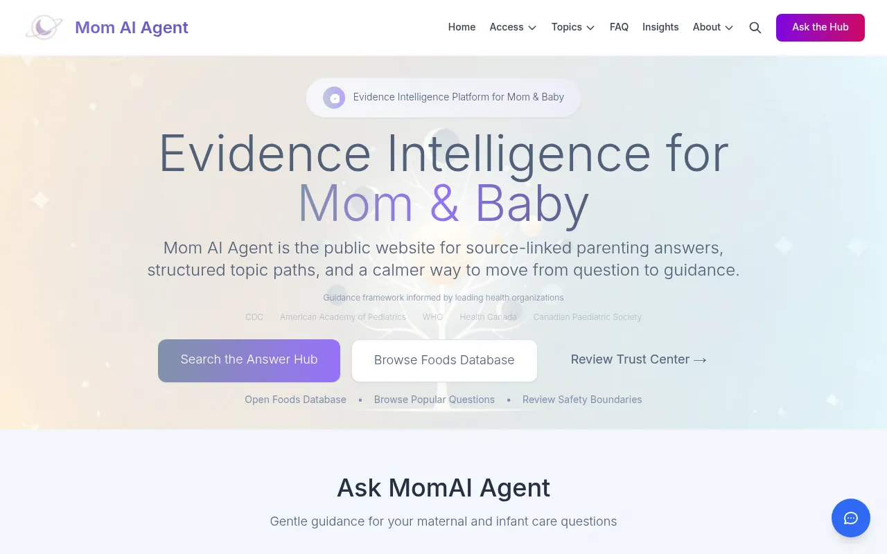 Mom AI Agent screenshot