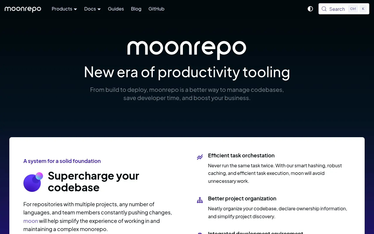 moonrepo screenshot