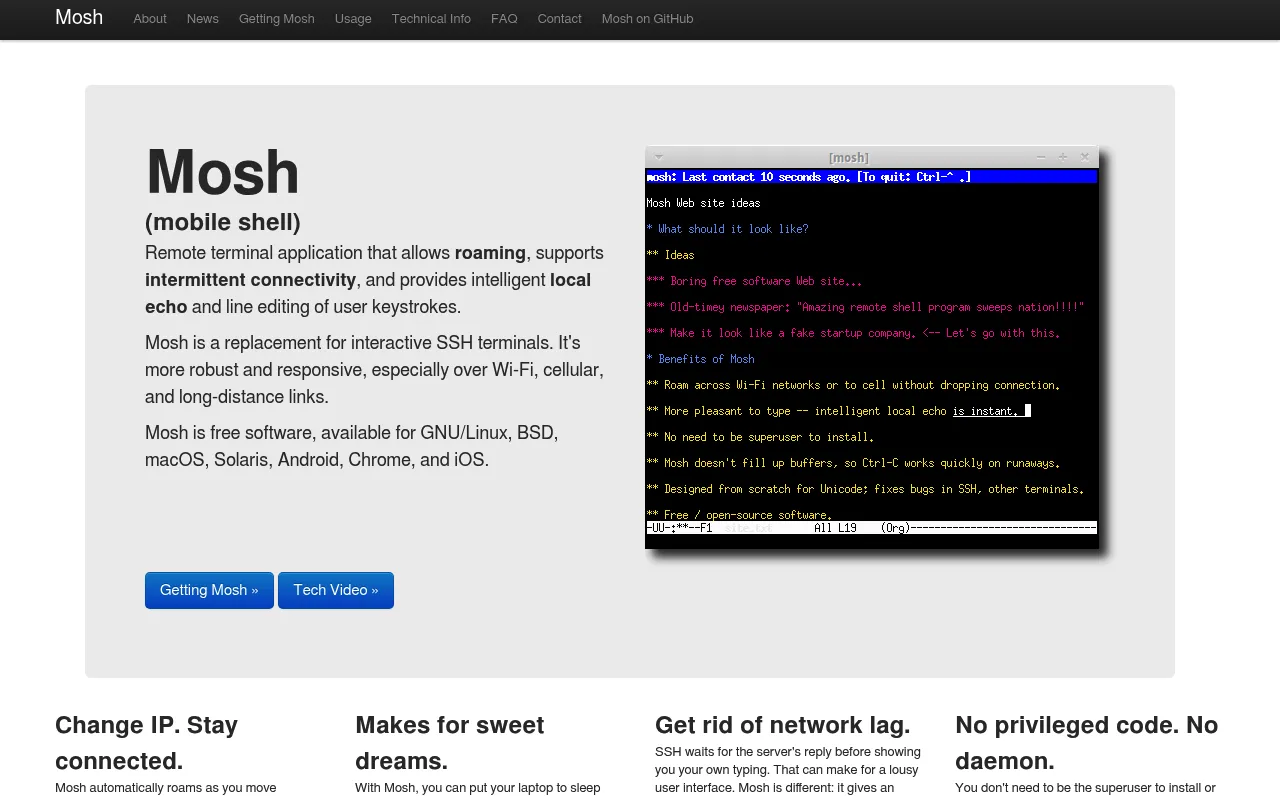 Mosh screenshot