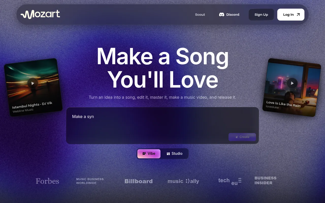 Mozart AI screenshot