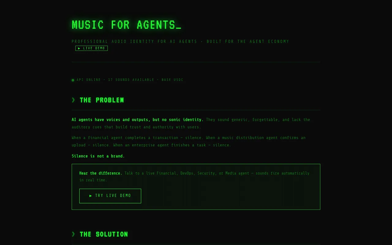 Music for Agents screenshot