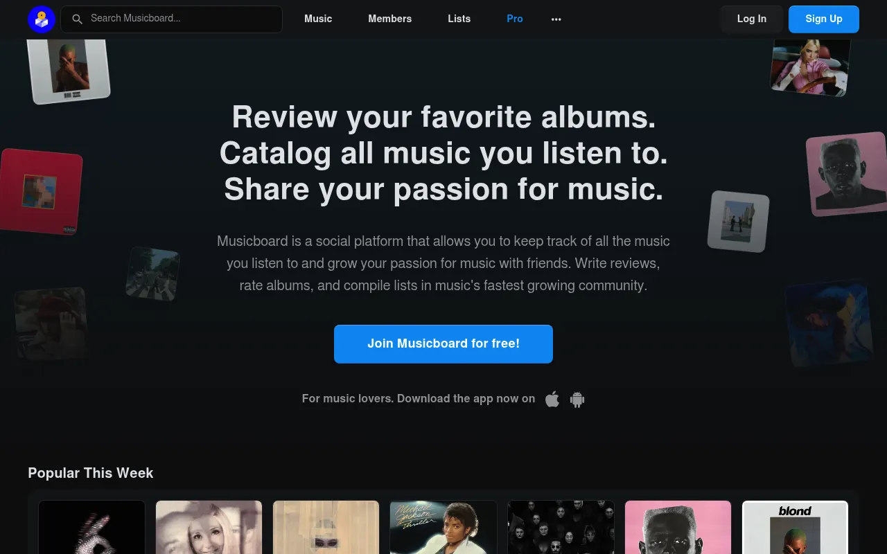 Musicboard screenshot