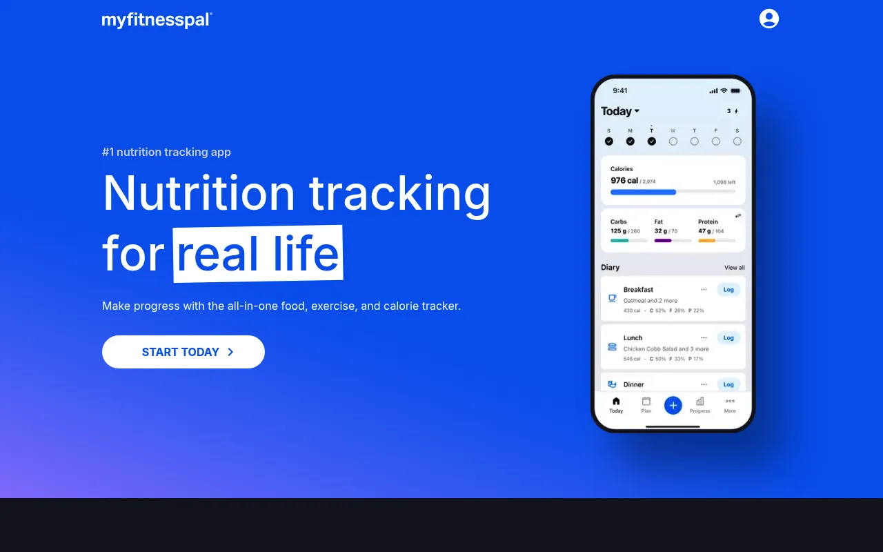 MyFitnessPal screenshot