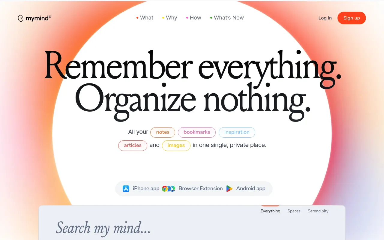 mymind screenshot