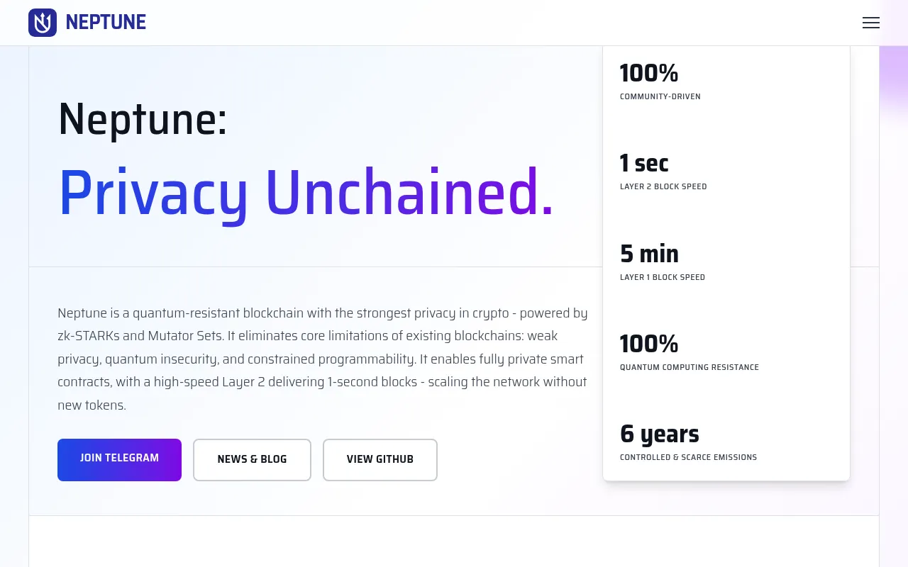 Neptune Privacy screenshot
