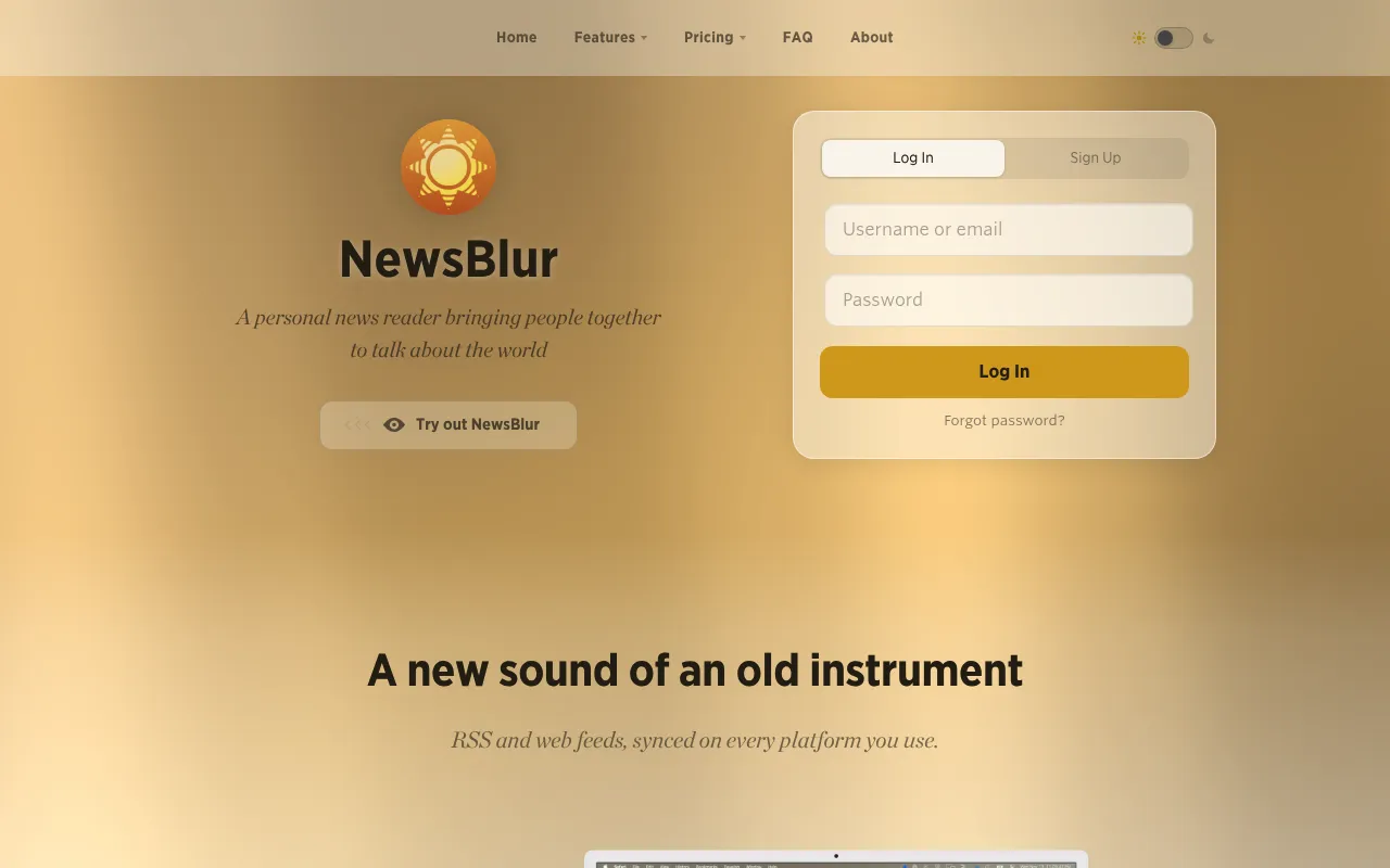 NewsBlur screenshot