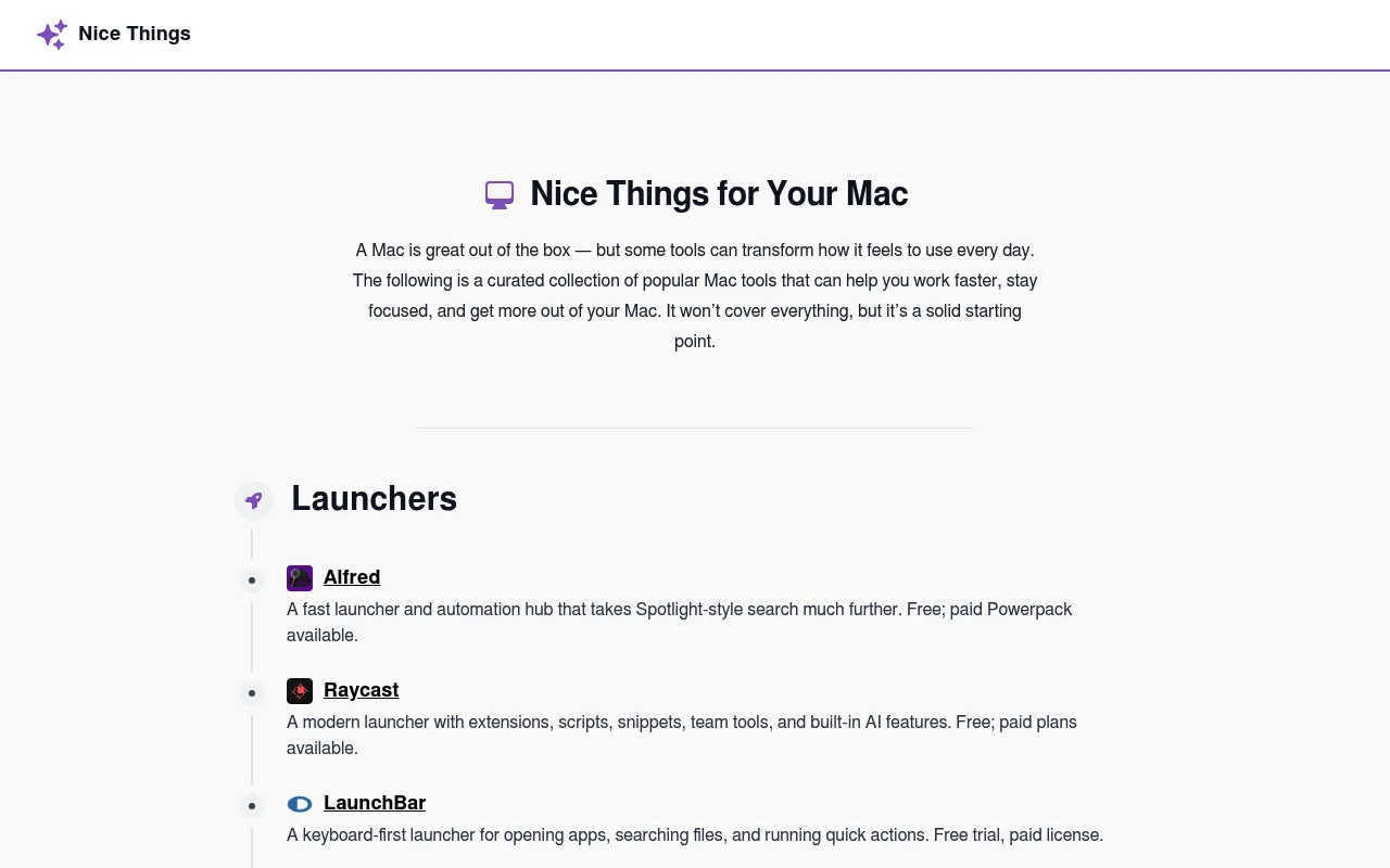 Nice Things screenshot