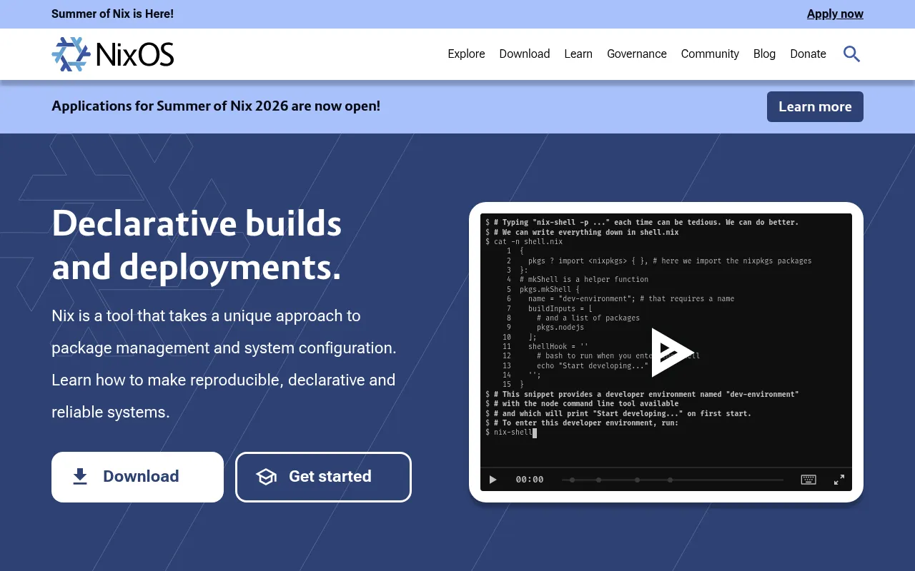 NixOS / Nix screenshot