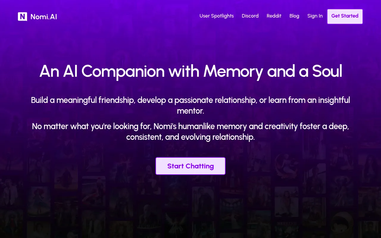 Nomi.ai screenshot