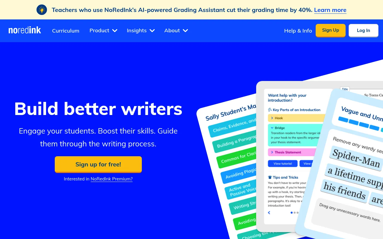 NoRedInk screenshot