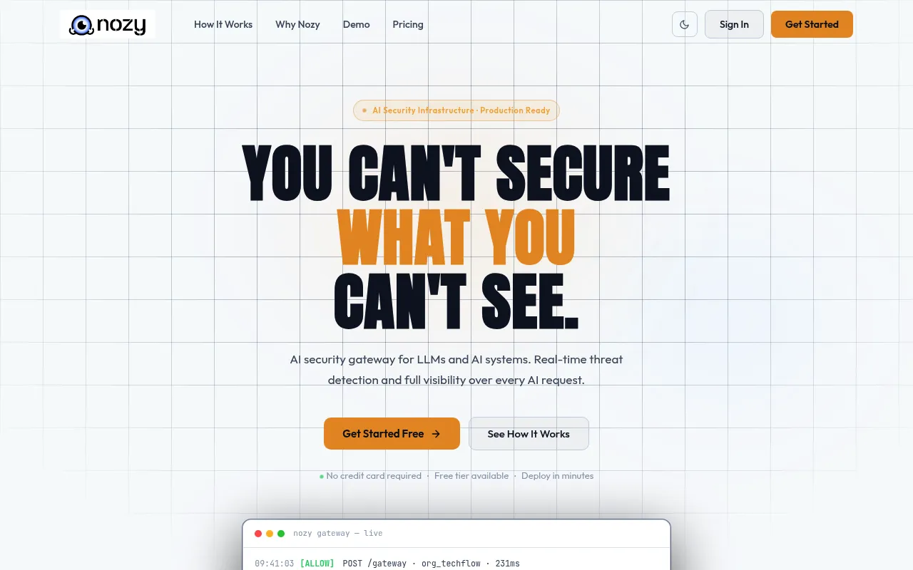 Nozy screenshot