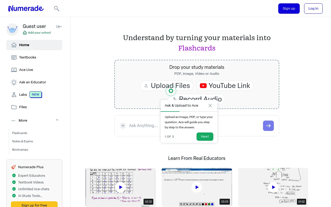 Numerade screenshot