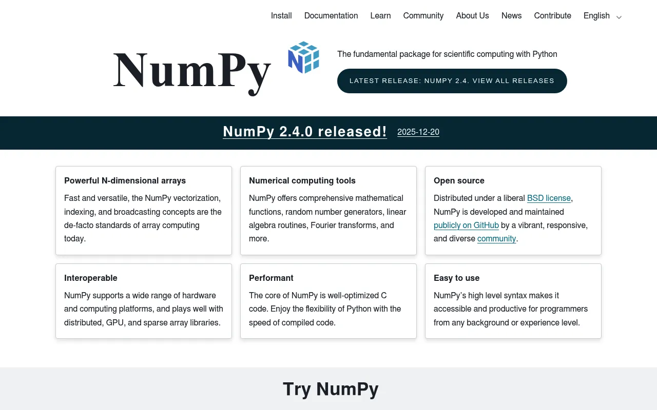 NumPy screenshot