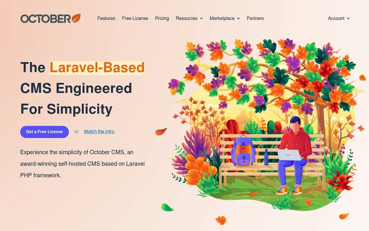 October CMS screenshot