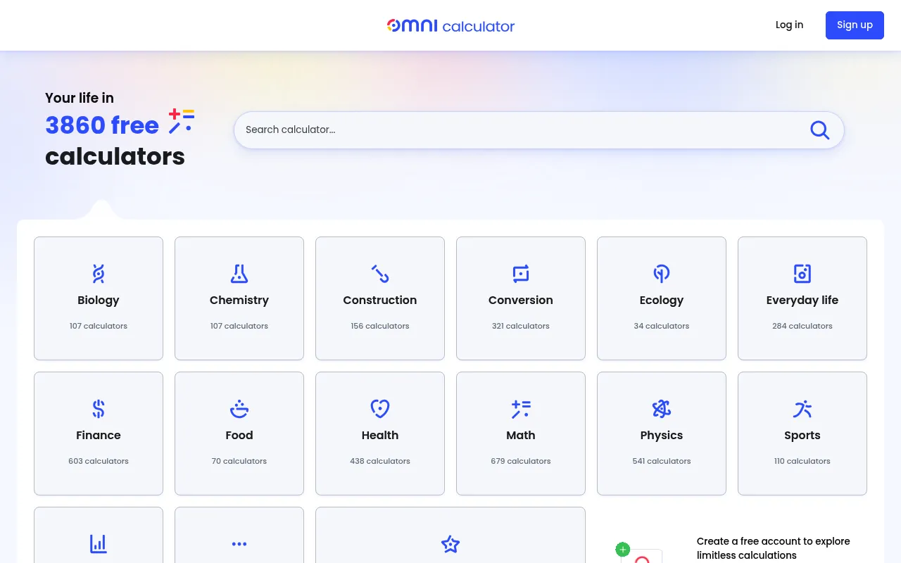 Omni Calculator screenshot