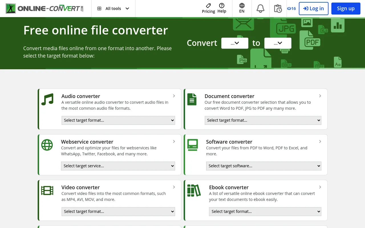 Online-Convert screenshot