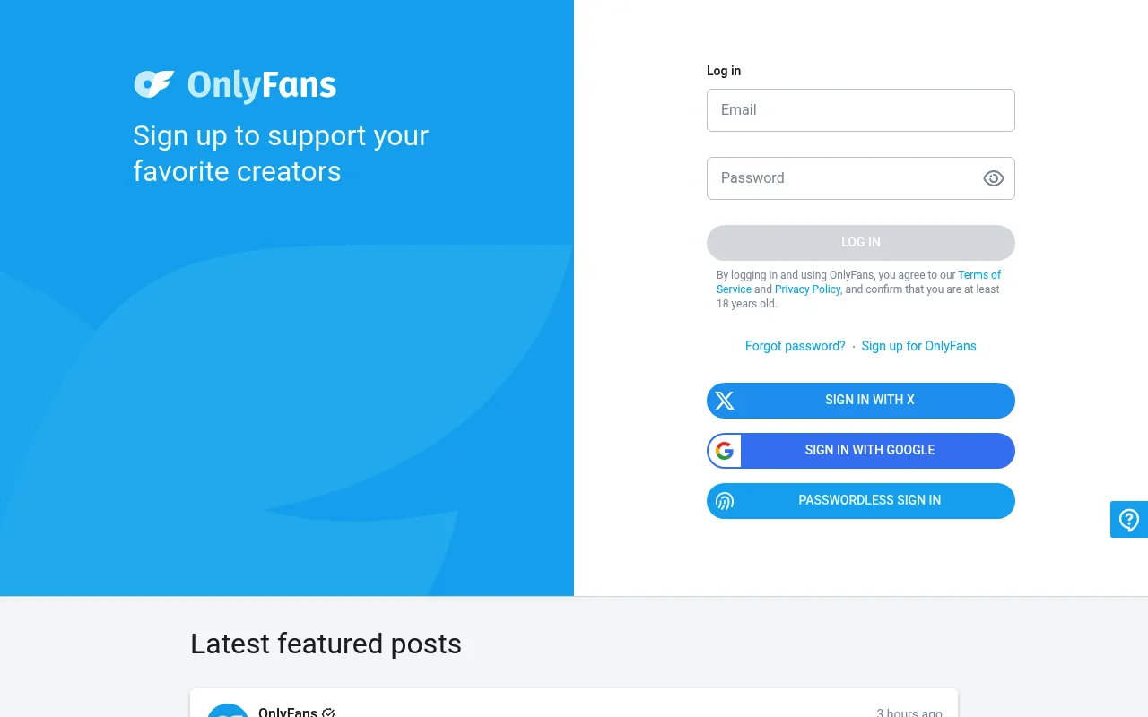 OnlyFans screenshot