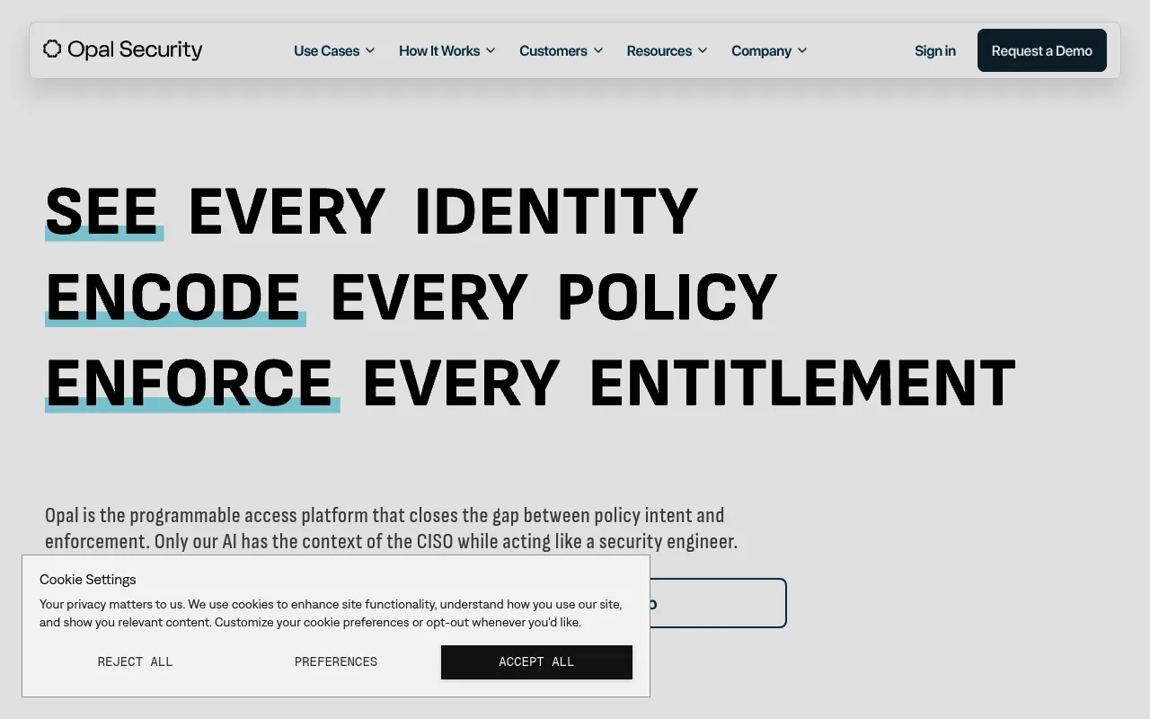 Opal Security screenshot