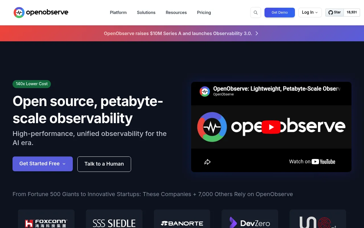 OpenObserve screenshot
