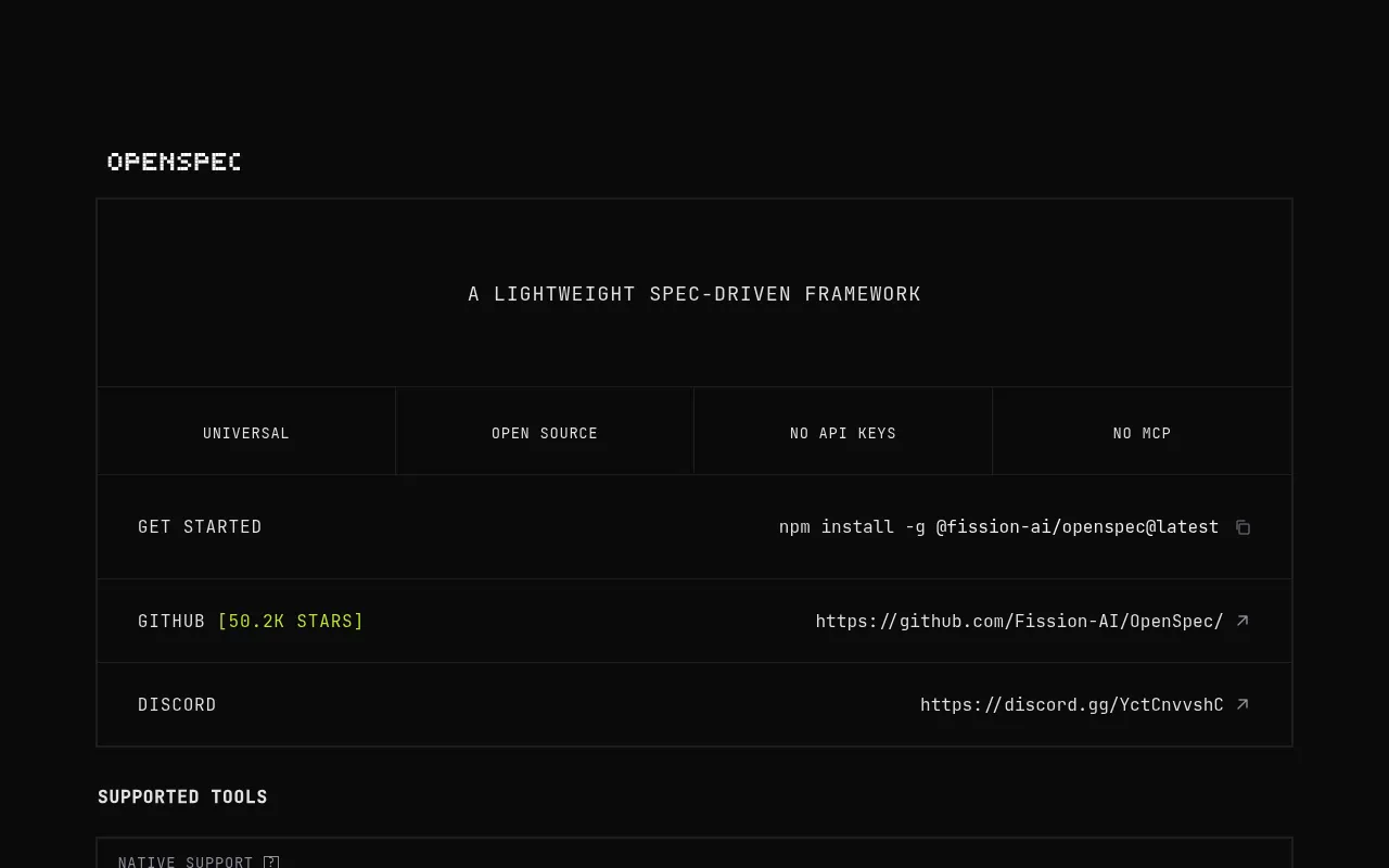 OpenSpec screenshot