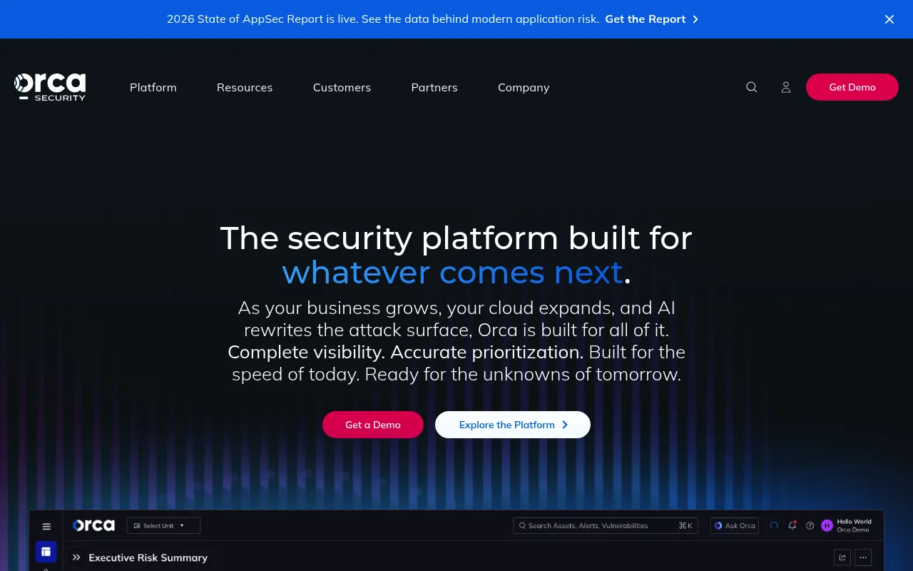 Orca Security screenshot