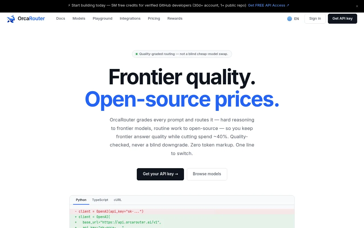 OrcaRouter screenshot