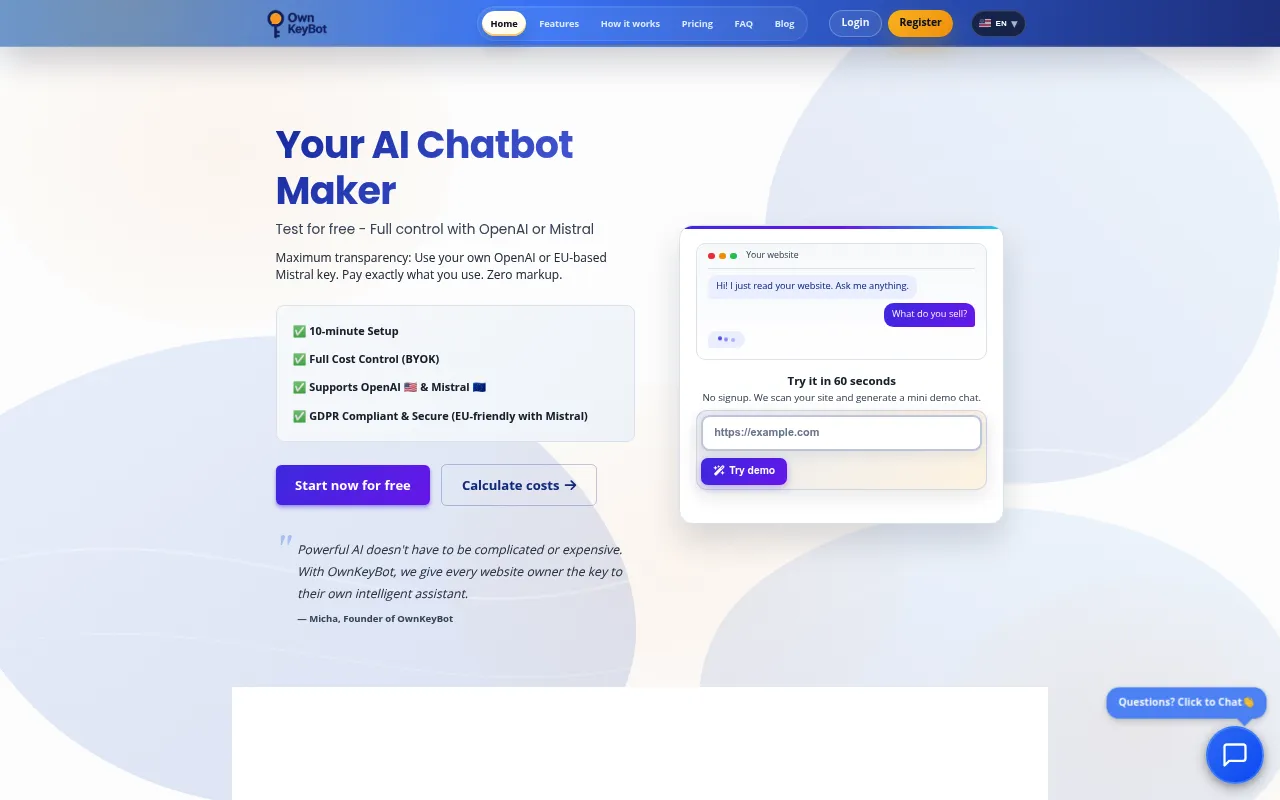 OwnKeyBot screenshot