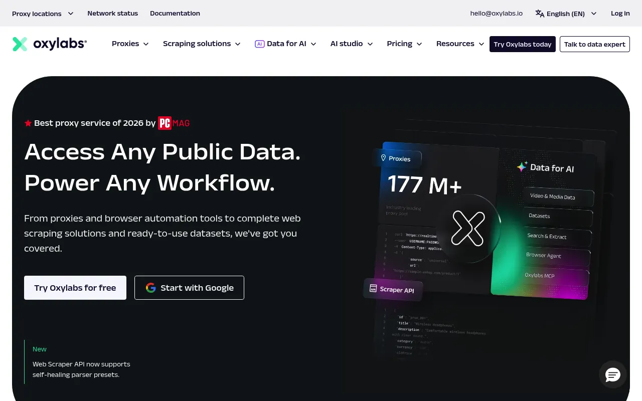 Oxylabs screenshot