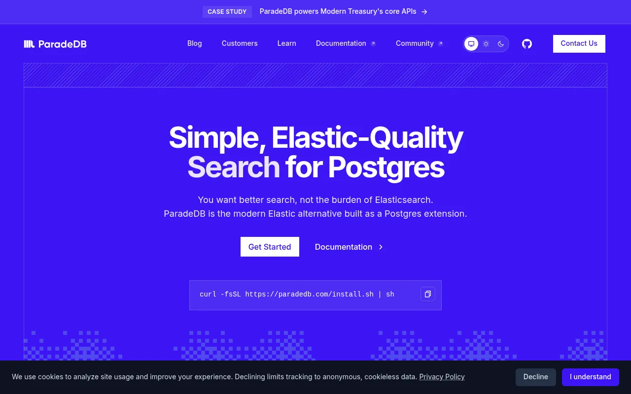 ParadeDB screenshot