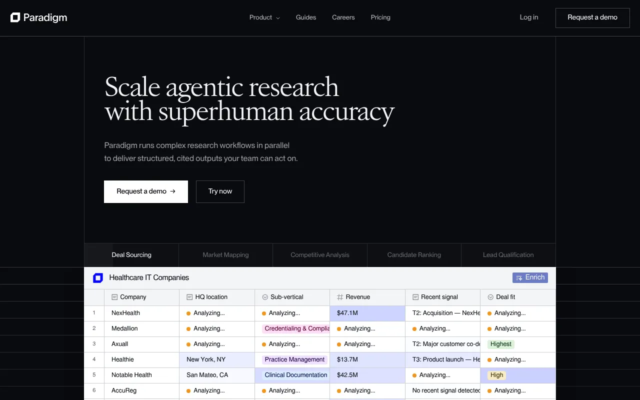 Paradigm screenshot