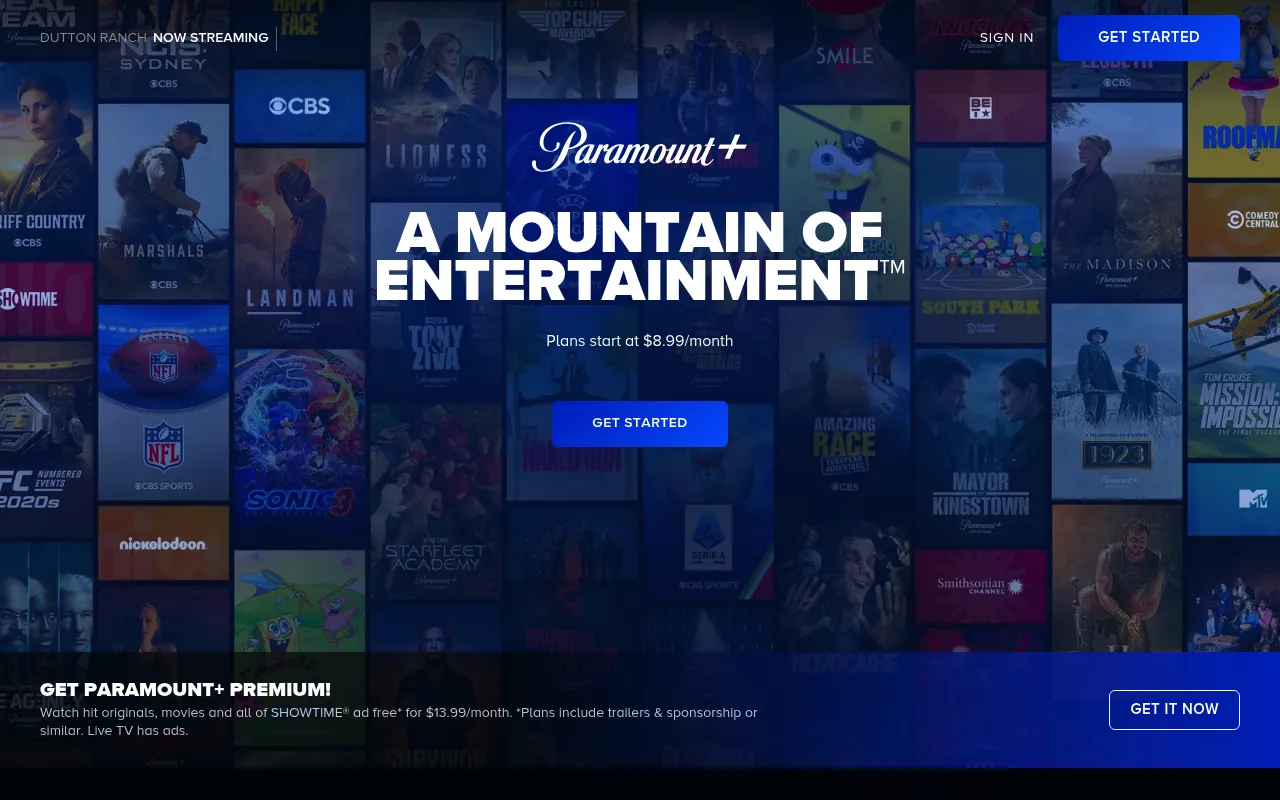 Paramount+ screenshot