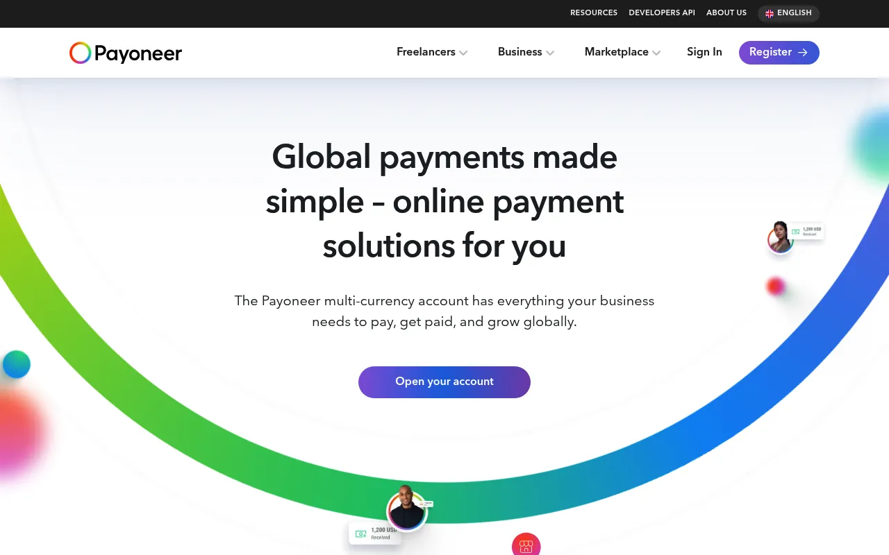 Payoneer screenshot