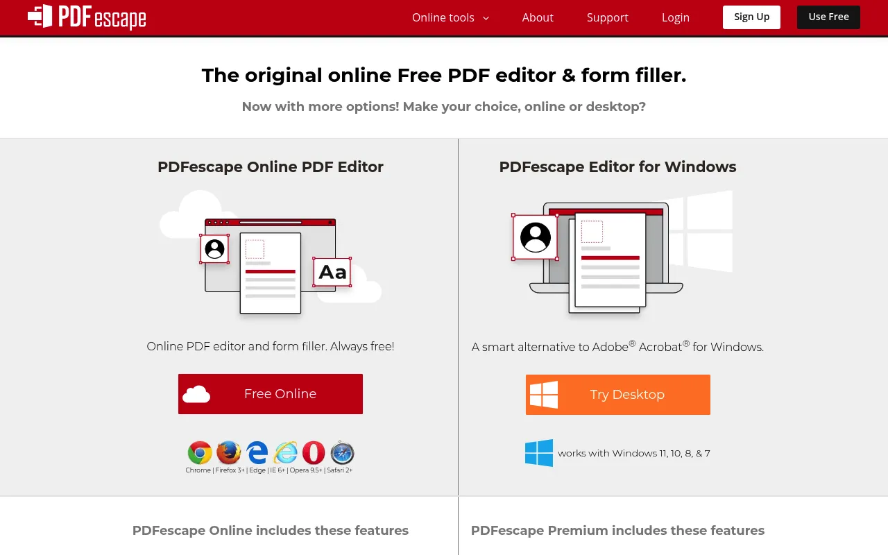 PDFescape screenshot