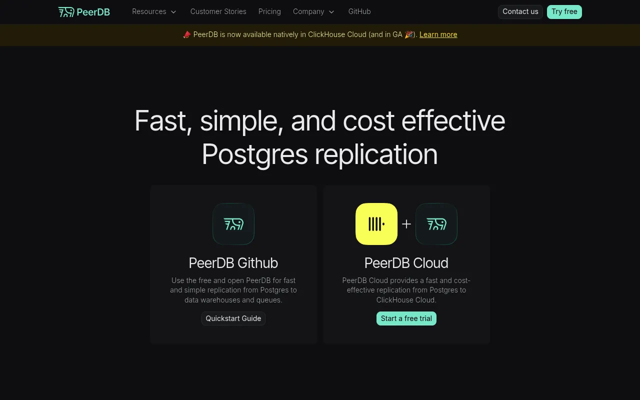 PeerDB screenshot