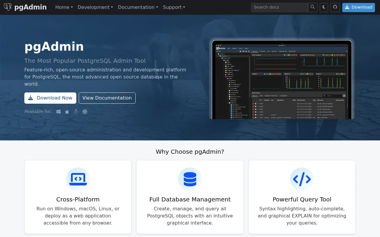 pgAdmin screenshot