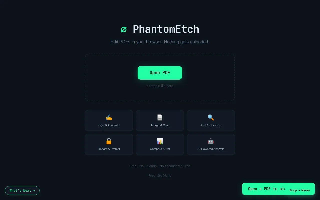PhantomEtch screenshot