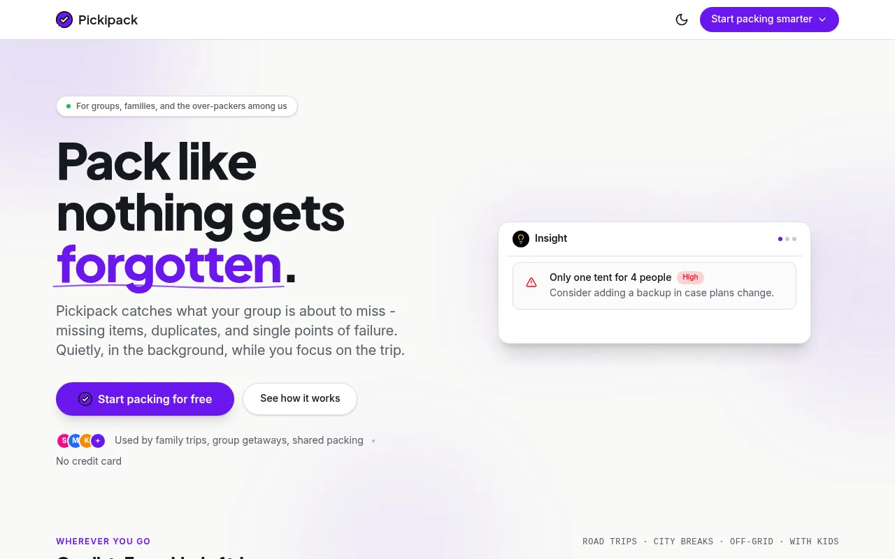 Pickipack screenshot