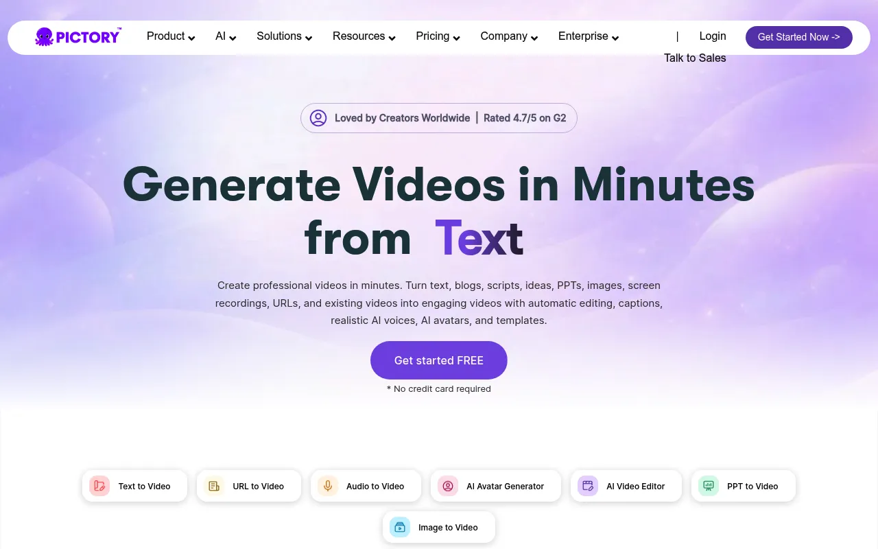 Pictory screenshot