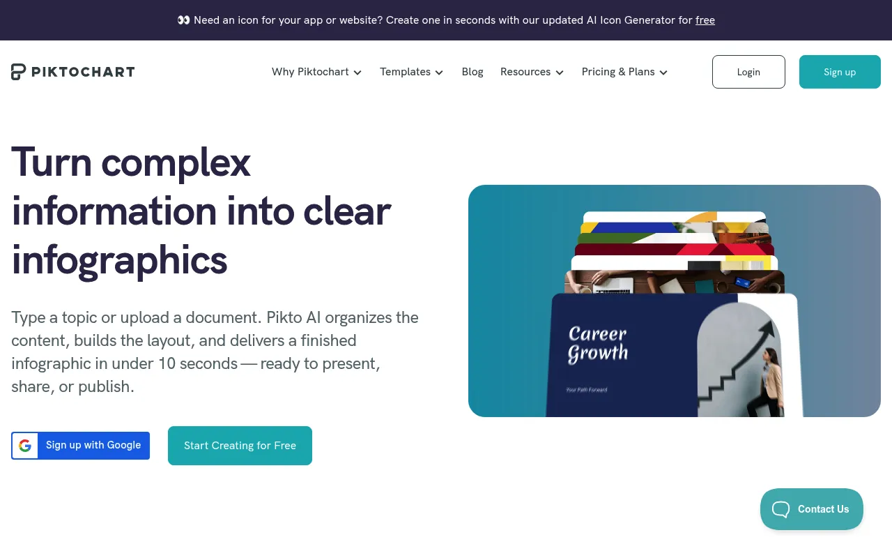 Piktochart screenshot