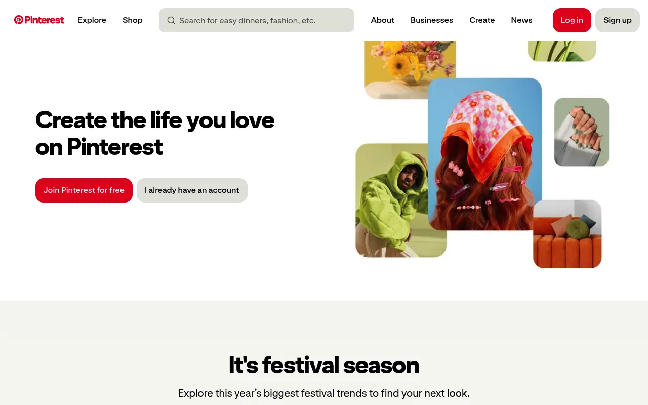 Pinterest screenshot