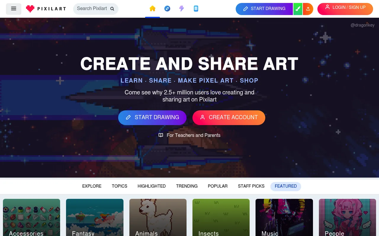 Pixilart screenshot
