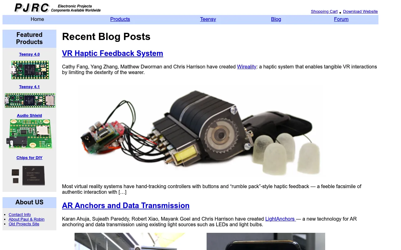 PJRC screenshot