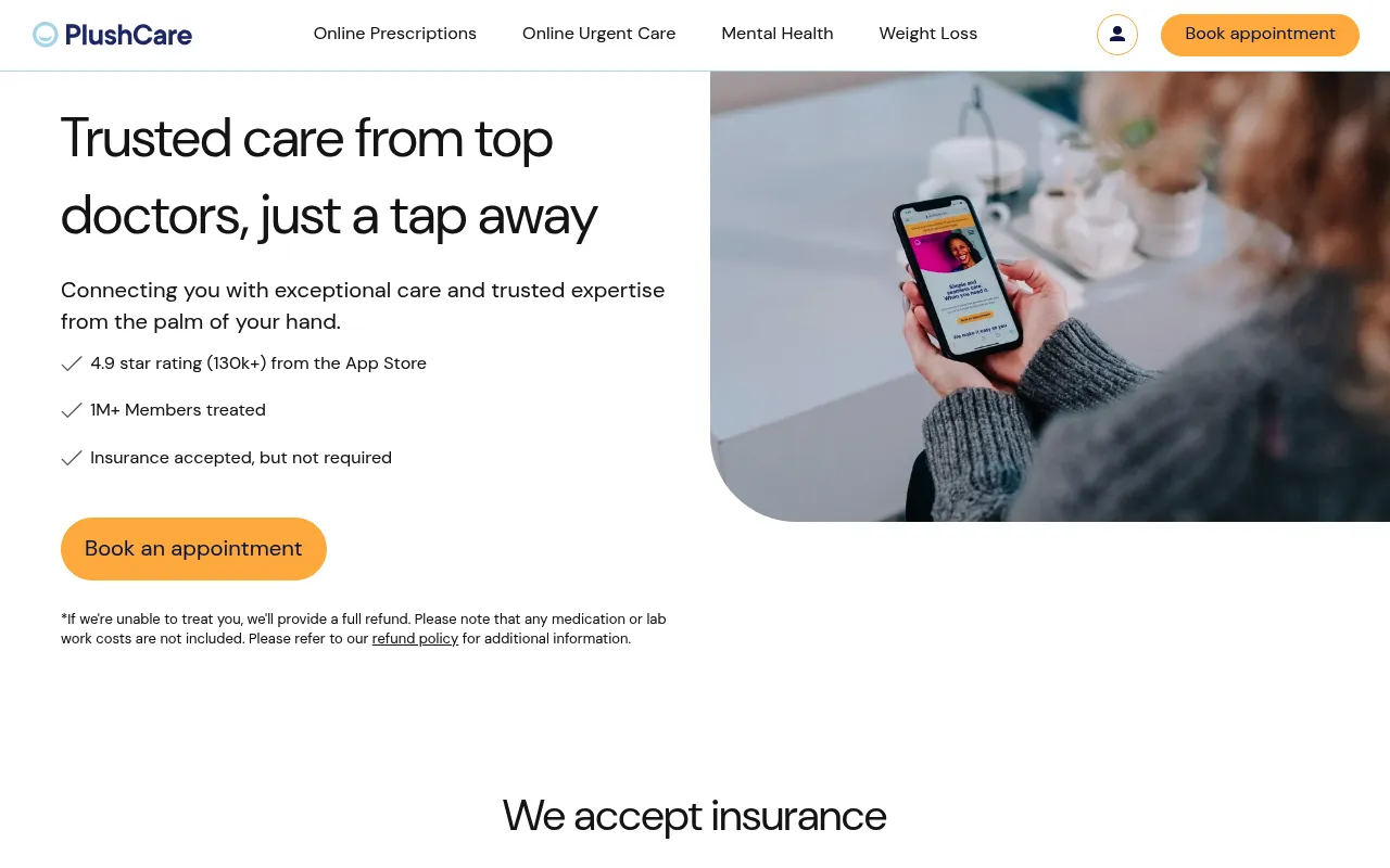 PlushCare screenshot