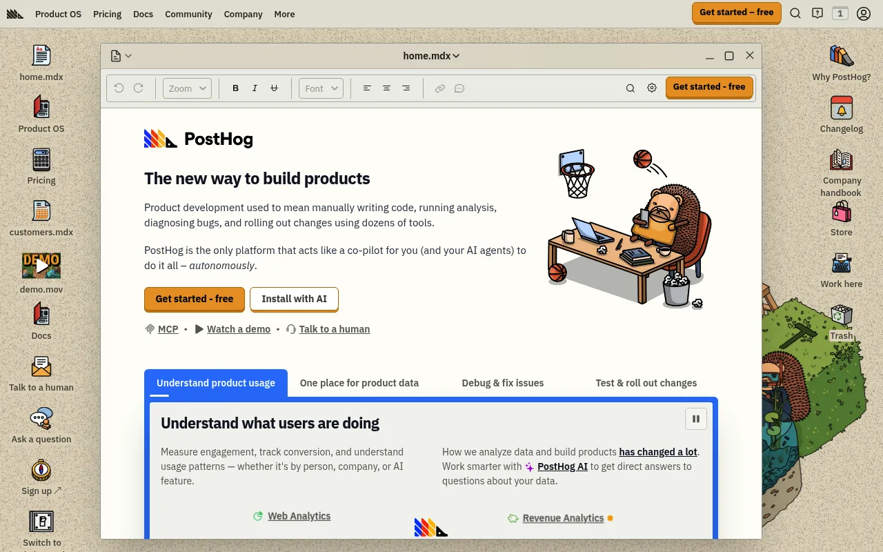 PostHog screenshot