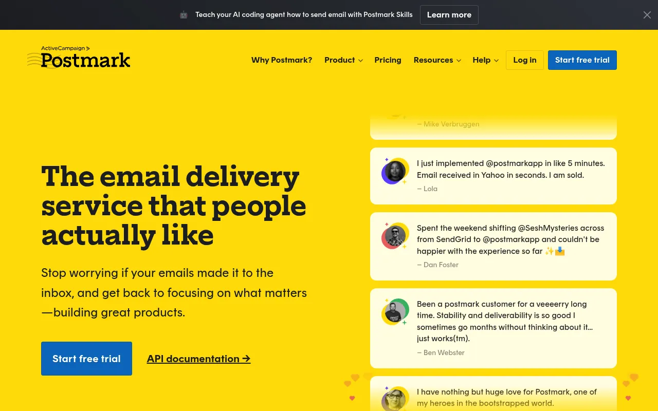 Postmark screenshot