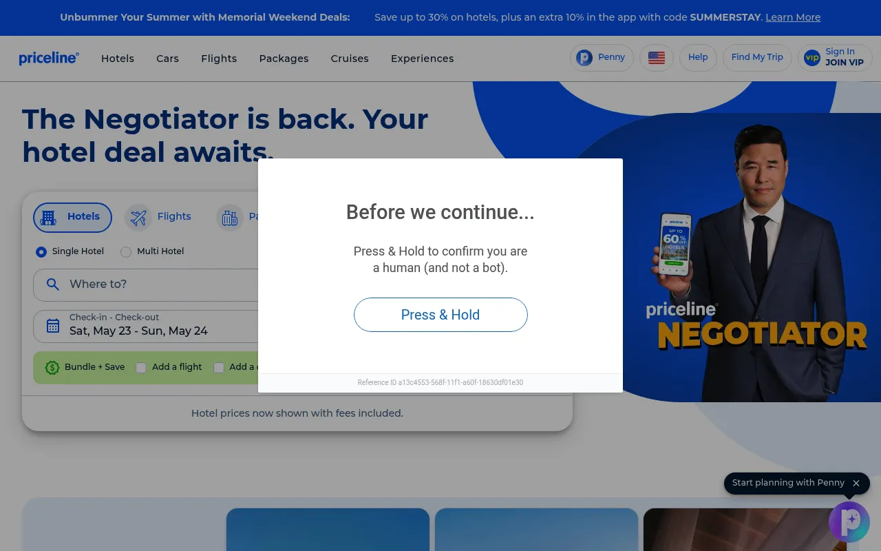 Priceline screenshot
