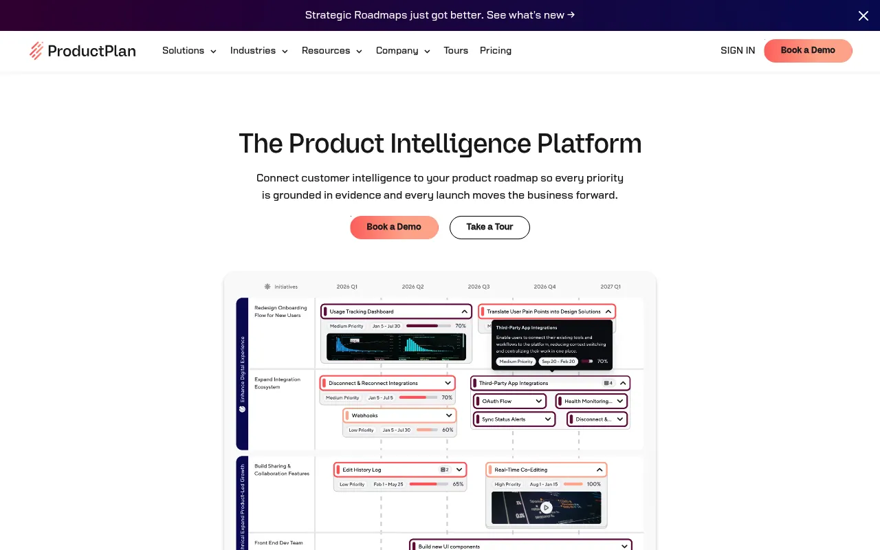 ProductPlan screenshot