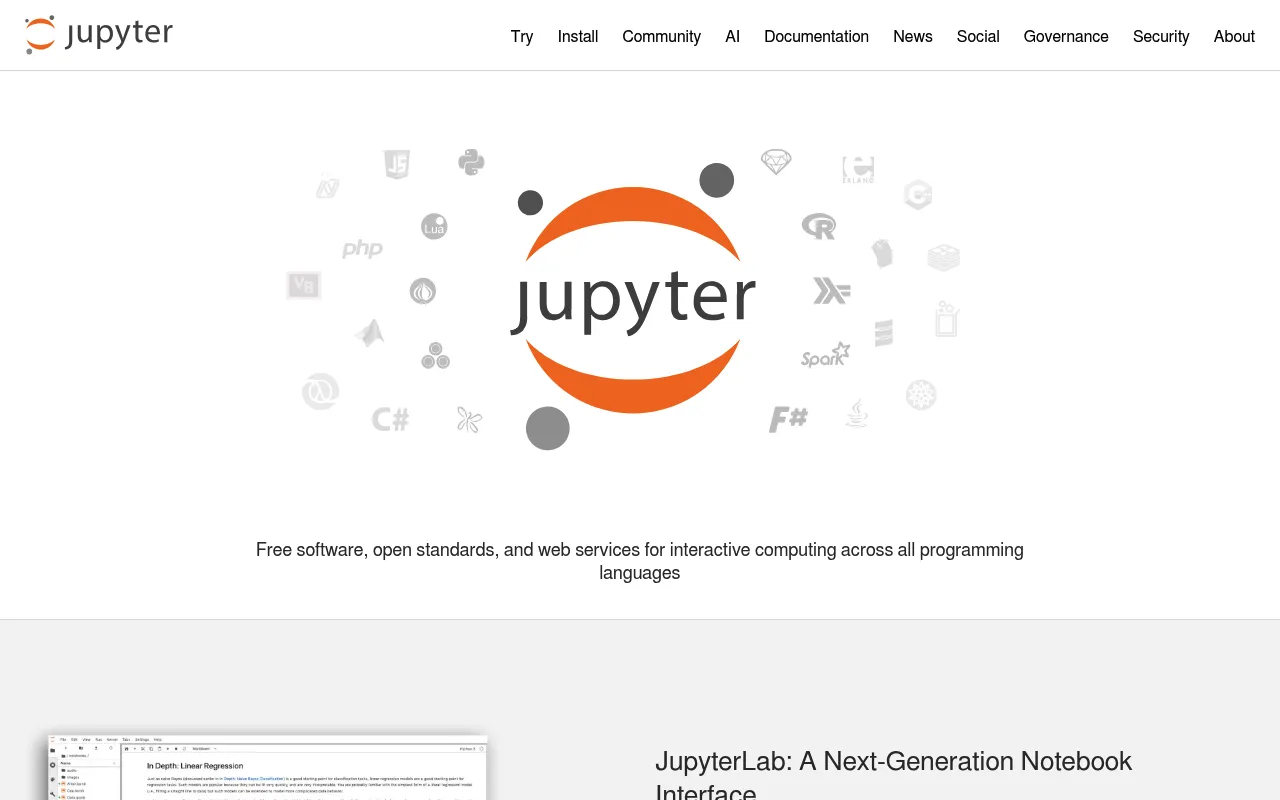 Project Jupyter screenshot